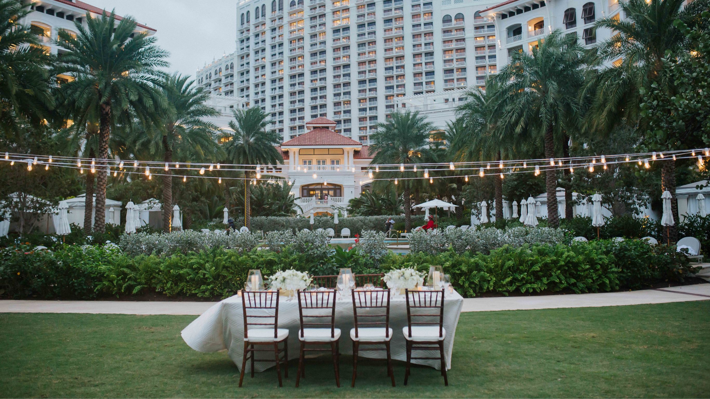 Pergola Lawn Reception Setup